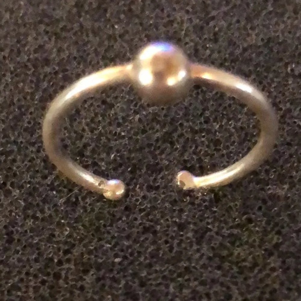 Sterling Silver Toe Ring, adjustable .925 case AP2